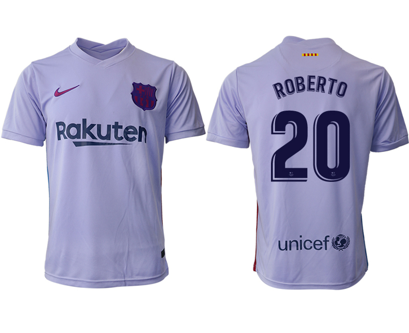 Men 2021-2022 Club Barcelona away aaa version purple #20 Soccer Jersey